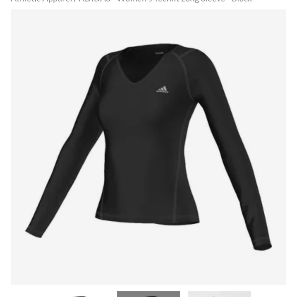 ADIDAS TechFit Long Sleeve Training Top in Black, Medium